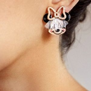 Bridal Minnie mouse earrings